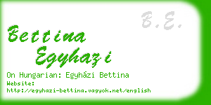 bettina egyhazi business card