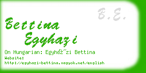 bettina egyhazi business card